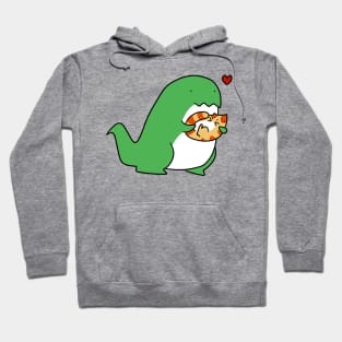 T-rex Loves Tabby Cat Hoodie